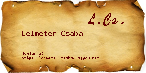 Leimeter Csaba névjegykártya